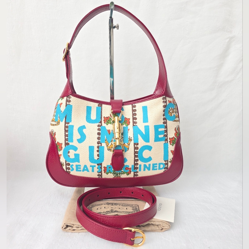Auth Gucci 100 Music is Mine Jackie 1961 Hobo Bag